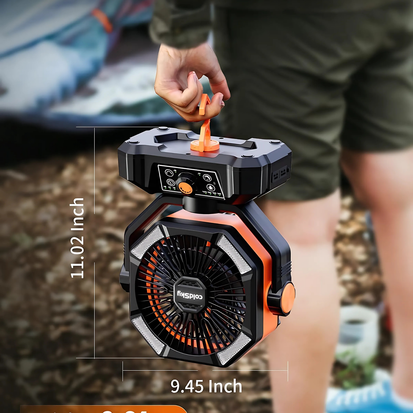 VENTILADOR PORTÁTIL RECARGABLE CON BATERÍA